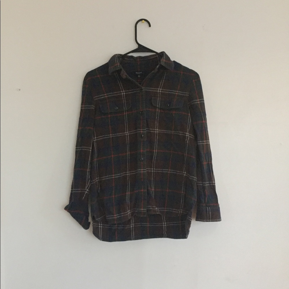 madewell flannel button down
